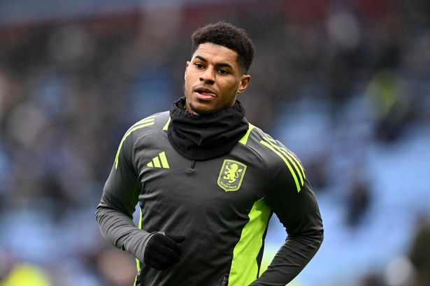 Marcus Rashford pictured during his loan spell at Aston Villa