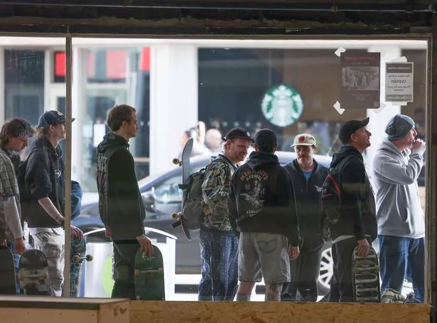 Queues of people formed outside the skate park ahead of its launch day.