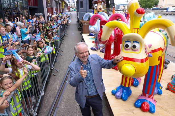 BRISTOL - Gromit Unleashed 3 sculpture trail launch on Bristol's harbourside, Wednesday 25 June 2025 as creator Nick Park is bringing a steam train load of sculptures for distribution across the city.