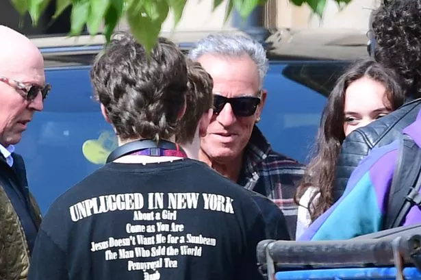 Bruce Springsteen was spotted outside of LIPA after he visited the school with Sir Paul McCartney
