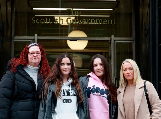 Vicky and Kaylynn, left, and Abbie and Angela, right