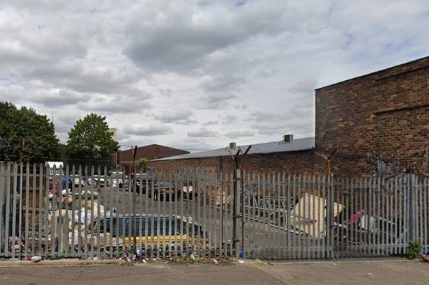The car park site for the proposed pool party event in Newtown, Birmingham. Taken from Google Street View. 