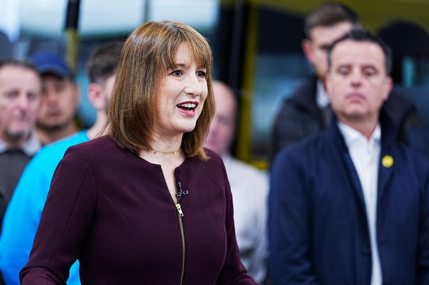 ROCHDALE, ENGLAND - JUNE 4: Chancellor of the Exchequer Rachel Reeves delivers a speech during a visit to Mellor Bus on June 4, 2025 in Rochdale, England. Chancellor Rachel Reeves announces that people in the North and the Midlands will benefit from a multi-billion-pound spending boost for city transport, driving investment in the renewal of Britain.