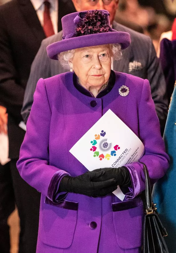 Queen Elizabeth II at the Commonwealth Service at Westminster Abbey, London.