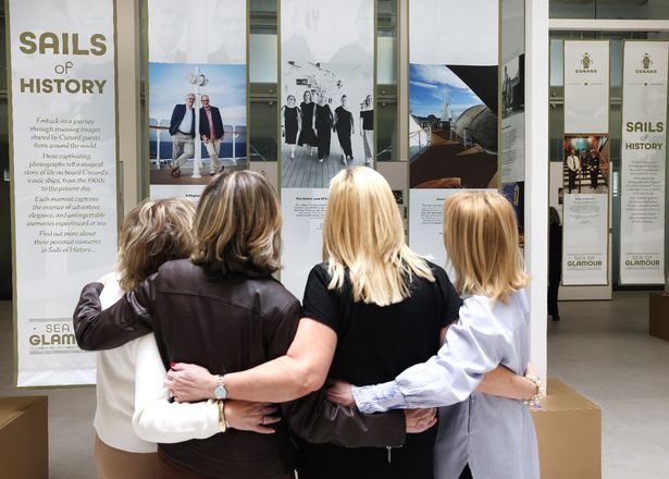 Maria Hewitt, Irene Ashworth, Julie Madden and Carol Kenny at Cunard's Sea of Glamour Exhibition