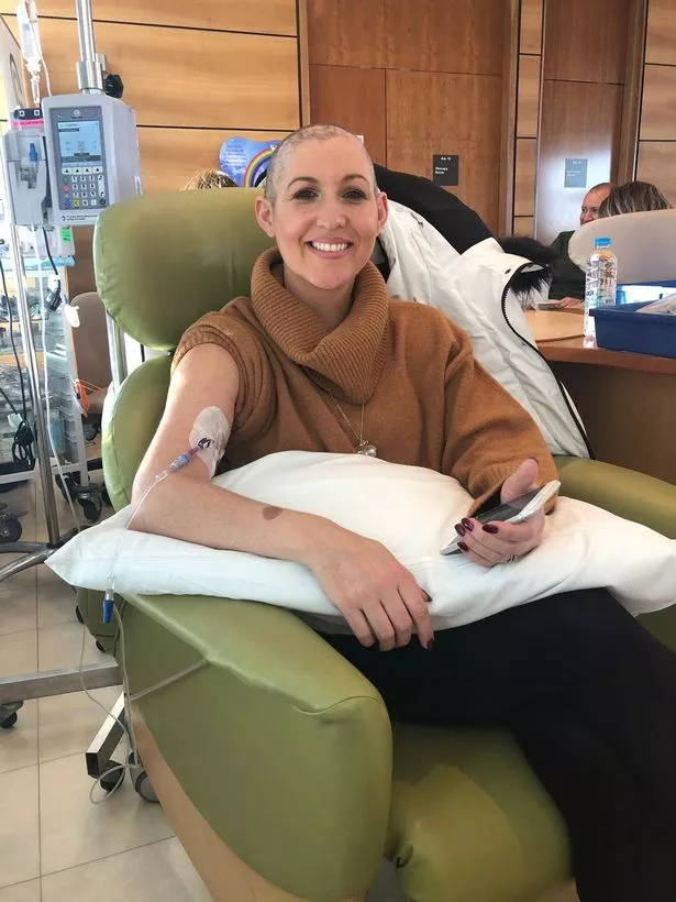 Danielle during her treatment