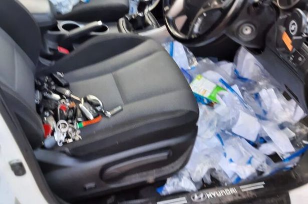 Car keys were left on seats and in the footwells, leaving them at risk of being stolen