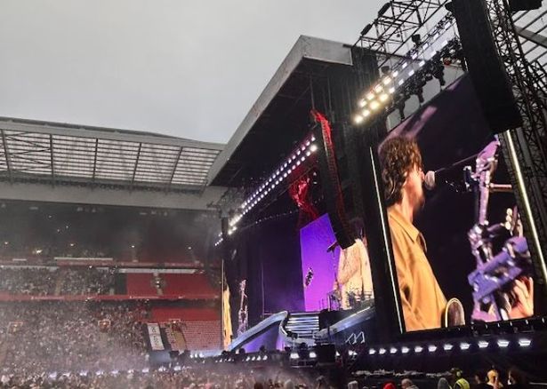 The 'One Kiss' singer had already surprised fans with Charli XCX and Jamiroquai guest appearances at her back-to-back Wembley shows over the weekend, so rumours were rife as to who would appear in Liverpool.