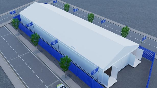 A CGI image of how it was hoped the fan zone would look