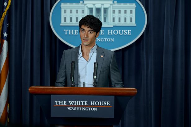 This image released by Amazon Studios shows Taylor Zakhar Perez in a scene from "Red, White & Royal Blue." (Rob Younson/Amazon Studios via AP)