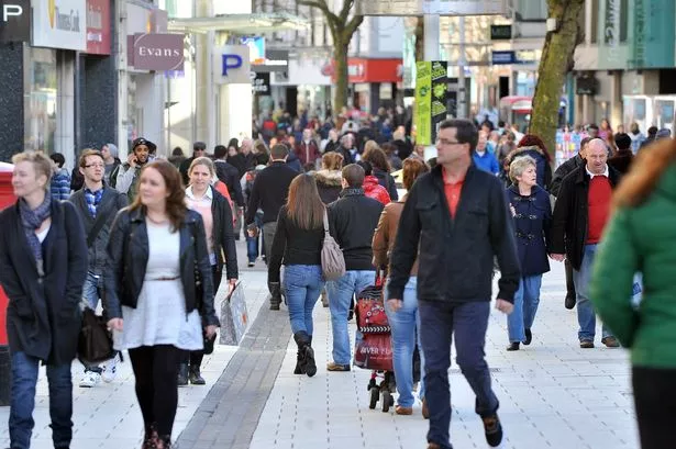 Generic Pictures of Cardiff City Centre to illustrate  growing confidence in the high street.