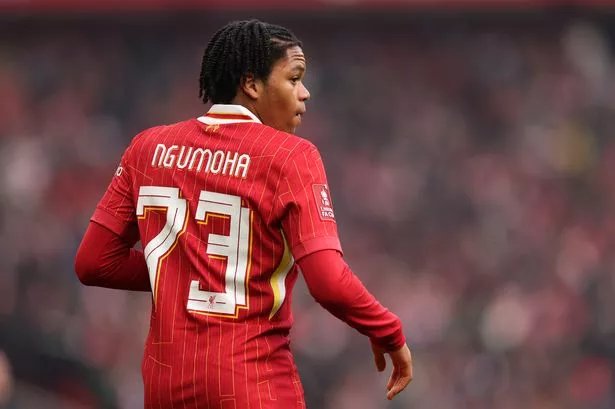 Rio Ngumoha of Liverpool in action during the Emirates FA Cup Third Round match between Liverpool and Accrington Stanley