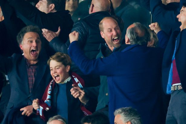Prince William was joined by his son Prince George to watch PSG vs Aston Villa