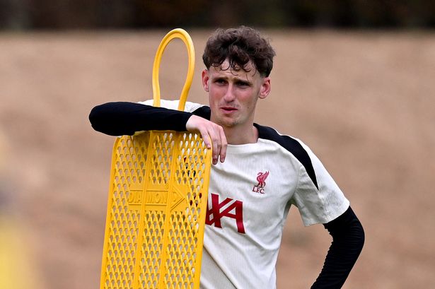 Tyler Morton of Liverpool during the final training session of the season