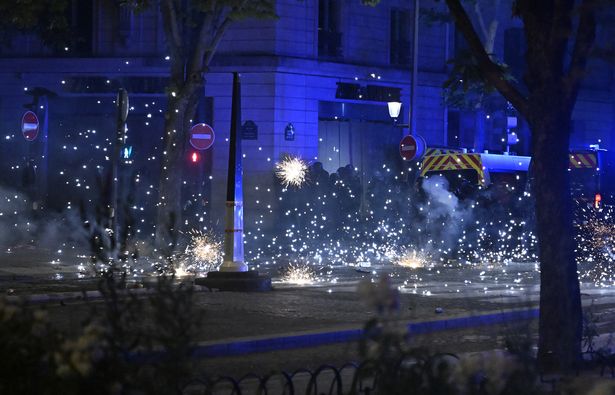 Tear gas was deployed by police