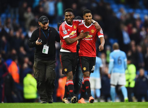 Timothy Fosu-Mensah and Marcus Rashford together at Manchester United