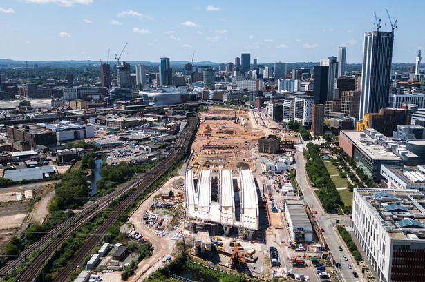  In this aerial view the HS2 Curzon Street rail station takes shape as construction continues in Birmingham