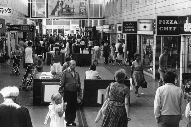 Grange Precinct, Birkenhead, Wirral, Merseyside circa 1985.