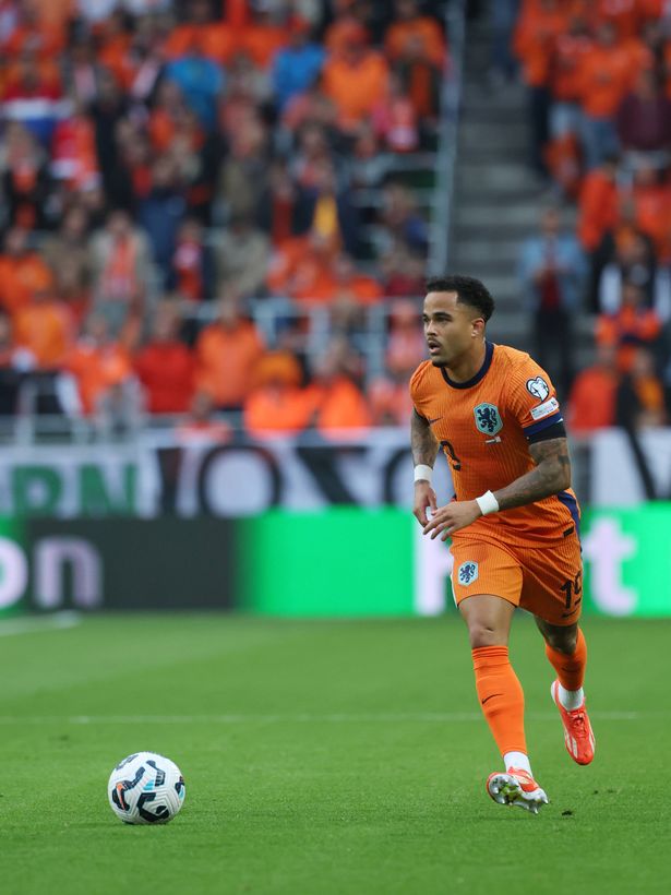 GRONINGEN, NETHERLANDS - JUNE 10: Justin Kluivert of Holland     during the  World Cup Qualifier  match between Holland  v Malta at the Euroborg on June 10, 2025 in Groningen Netherlands (Photo by Stan Oosterhof/Soccrates/Getty Images)