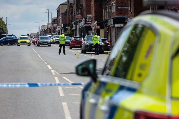 Police and members of Serious Collision Unit attend the scene of a serious accident Chorley New Road, Horwich.