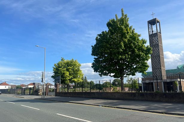 The incident happened outside St Margaret Mary’s Junior School on Pilch Lane, Huyton