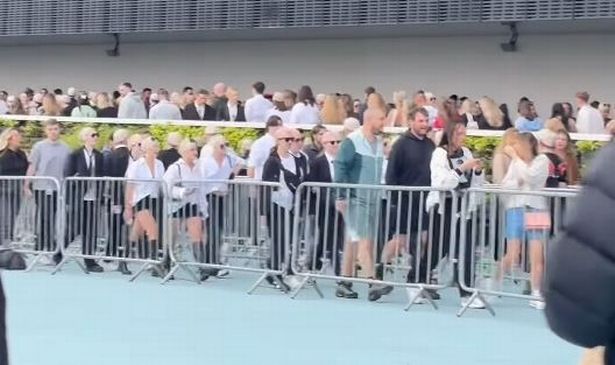 Fans dressed up as the US rapper and singer