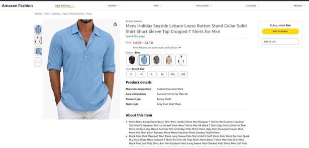 The same shirt was found on Amazon for a fraction of the price