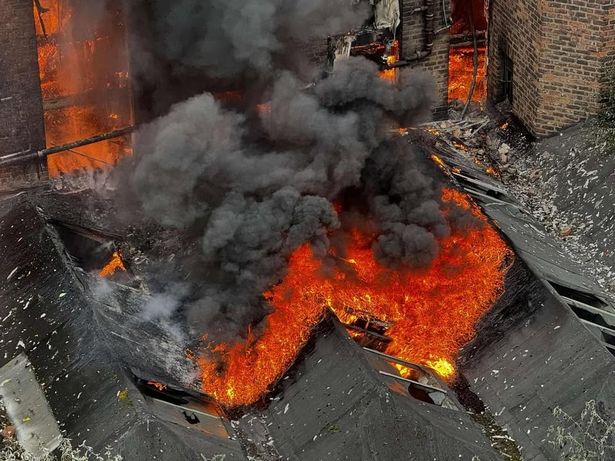 The building erupted into a violent inferno