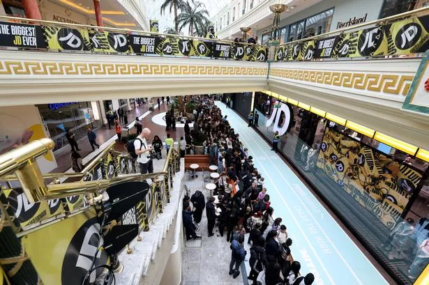 Crowds gathered for the JD Sports opening