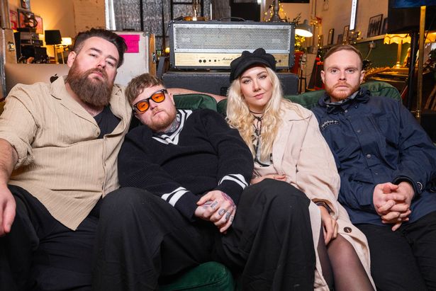 Indie Pop band, The Lottery Winners from Leigh, Greater Manchester. Band members, Thom Rylance, Robert Lally, Katie Lloyd and Joe Singleton.