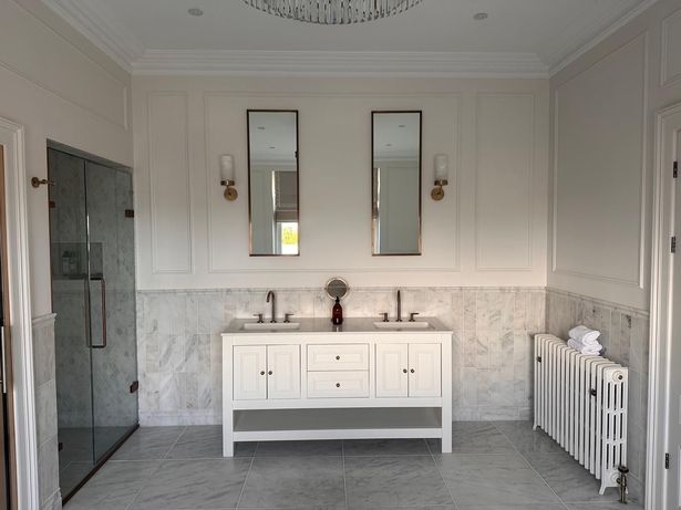 The best bathroom is full of timeless and tasteful marble - including the dado rails and skirtings