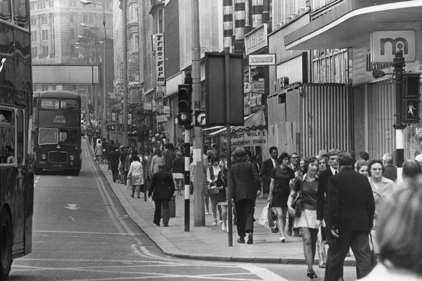 Lord Street in Liverpool city centre, pictured on August 4, 1972
