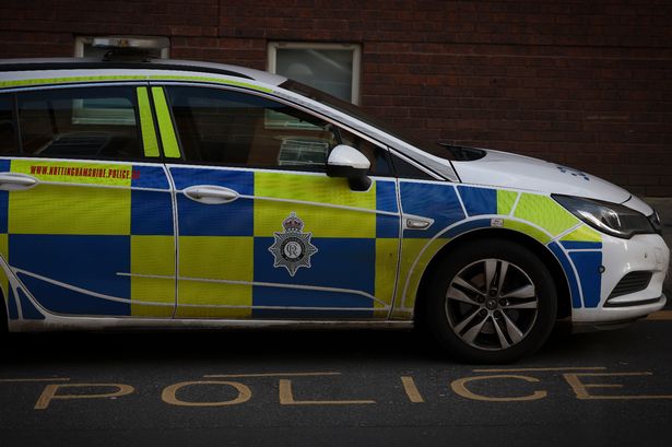 A general view of a Nottinghamshire Police vehicle in Nottingham city centre.