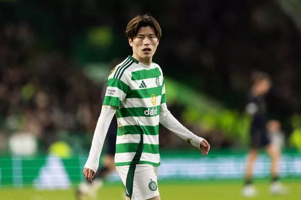 Kyogo Furuhashi in action for Celtic