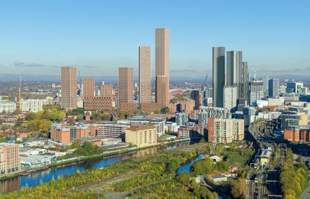 A CGI of the proposed development at Regent Retail Park in Salford.