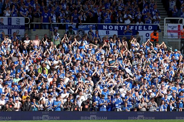 Birmingham City fans in the stands at St Andrew's @ Knighthead Park