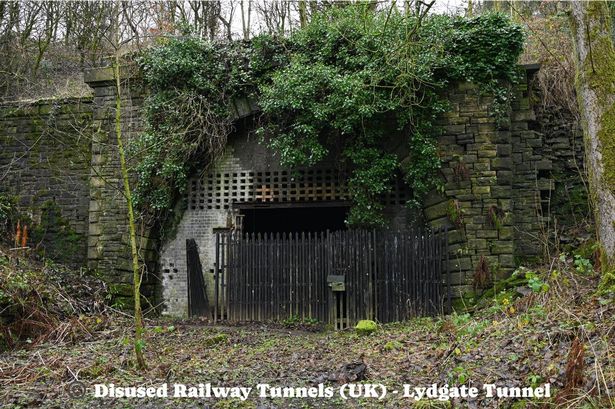 The now closed off western portal of Lydgate Tunnel