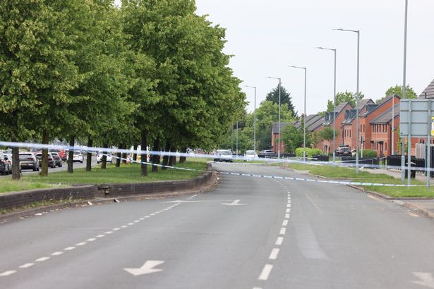 The police scene on Princess Drive in Huyton
