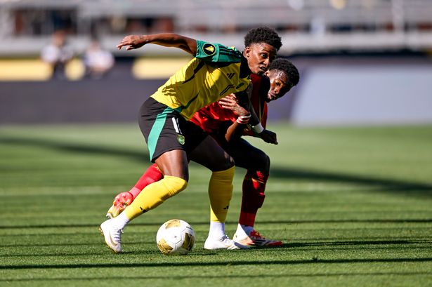 Demarai Gray in action for Jamaica in the 2025 CONCACAF Gold Cup