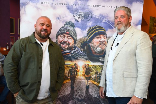 John May(left ), and Tim Edwards at The Two of Us Premiere
