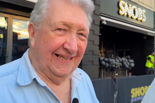 Black Sabbath manager Jim Simpson outside Snobs