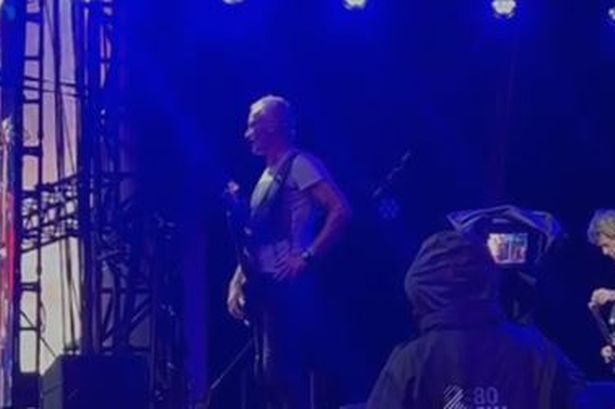 Sting issued an update to the crowd at On the Waterfront at the start of his show