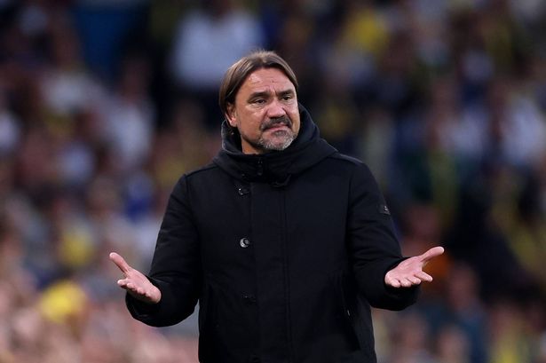Daniel Farke, Manager of Leeds United, gestures during the Sky Bet Championship match between Leeds United FC and Bristol City FC at Elland Road