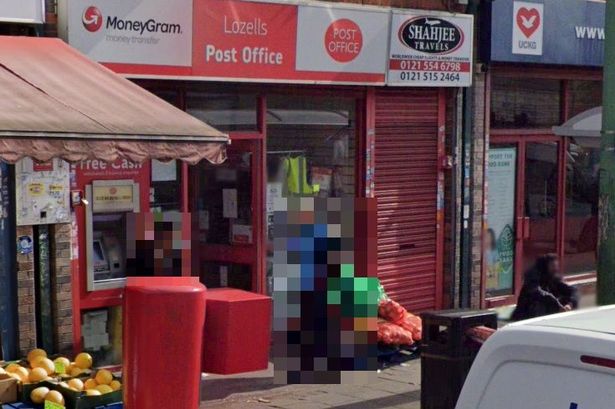 Google Maps street view of the Lozells Post Office in Lozells, Birmingham 