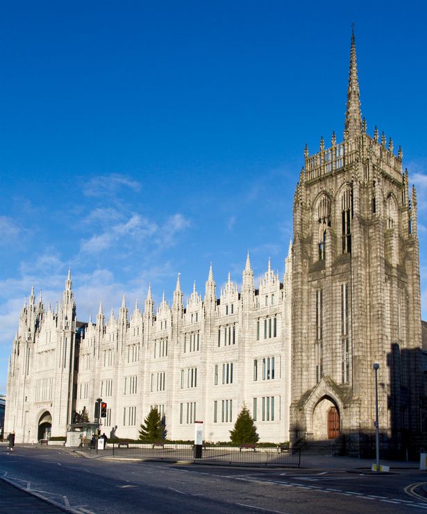 Marischal College is the second largest granite building in the world which is located on Broad Street, Aberdeen, Scotland. The  present form of the building was completed by early 1990s for academic purpose until early 2000s and now is a headquarter of Aberdeen City Council since 2011 after a intensive renovation and  some parts of the building is still occupied by Aberdeen University.