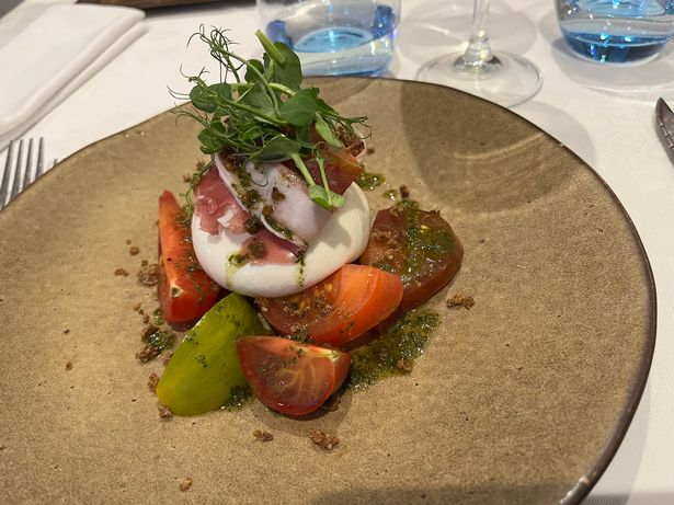 The Burrata and Parma ham starter
