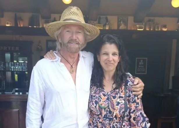 Julie and Noel Edmonds standing side by side