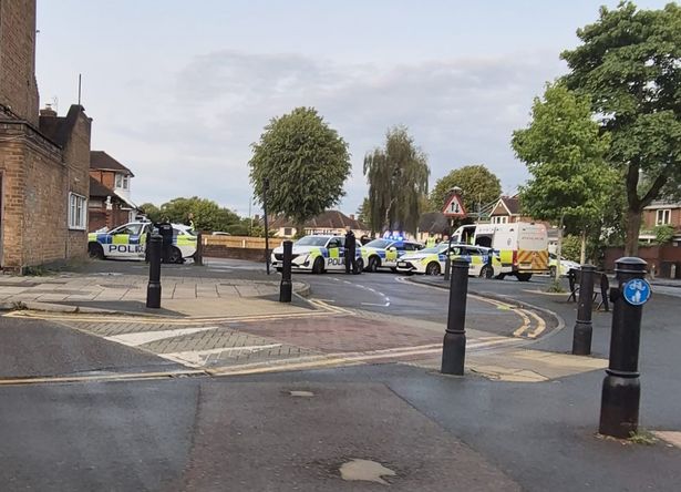 Police at the scene on Ralph Road in Shirley