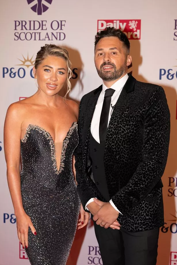 Paige Turley and Stevie Jukes attend the 'Pride of Scotland Awards' at DoubleTree by Hilton Glasgow Central on June 23, 2025 in Glasgow, Scotland. 