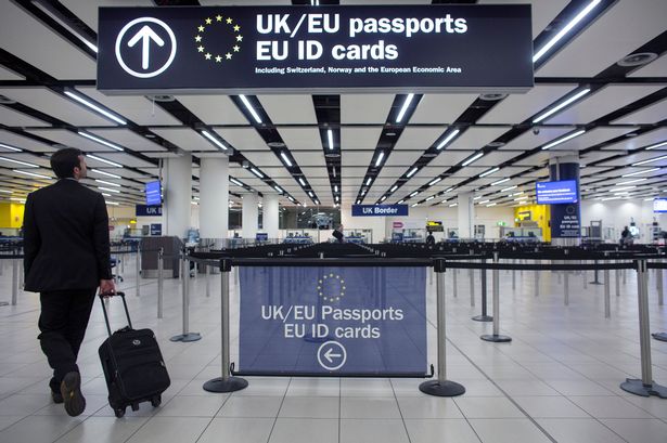 Border control at an airport